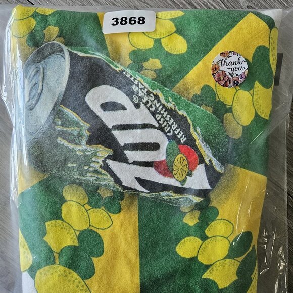 Vintage 7Up Graphic T-Shirt Crisp Clear Refreshing Taste White Size XL 90s Style - Picture 11 of 12